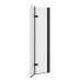 Шторка на ванну Relisan 80х140, прозр стекло-черн мат. 2-х секц / 6 мм
